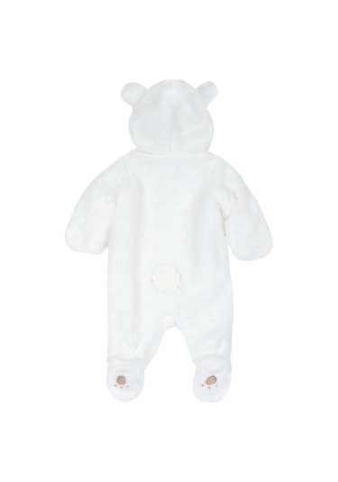 Chicco Kapüşonlu Önden Açılan Peluş Tulum 09100293000000 000030 Beyaz
