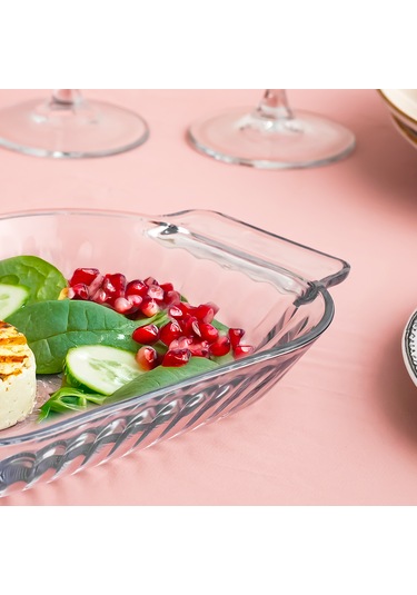 Porsima1160 Shell Kulplu Salata Ve Servis Sunum Tabağı 17x30 Cm