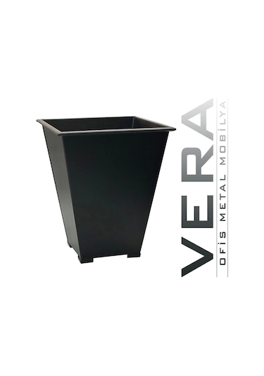 Verametal Çöp Kutusu Siyah / Siyah
