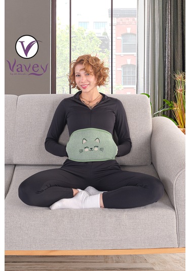 Yeni Nesil Sıcak Soğuk Regl Kemeri Kedicik Yeşil