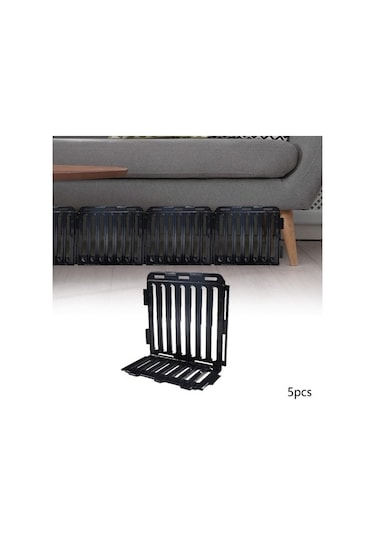 Trendooze Homyl 5 Adet Kanepe Altı Engelleme Kurulu Yatak Kurulumu Siyah Siyah