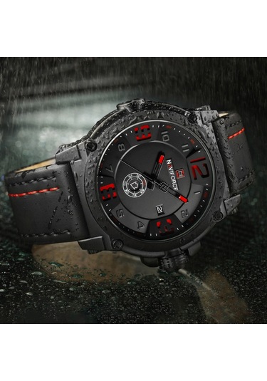 Erkek Saat Kuvars Hareketi Tarih Hafta Göstergesi İş Rahat Kol Saati Kırmızı Diğer