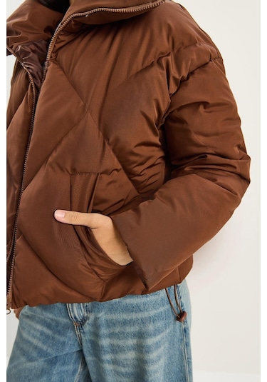Shade Kadın Oversize Şişme Mont 10191065 - Acı Kahve Kahverengi