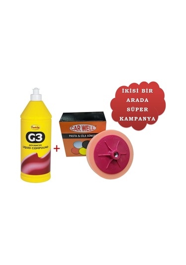 Farecla G3 Sıvı Pasta 1 L ve Pasta Süngeri 150 MM