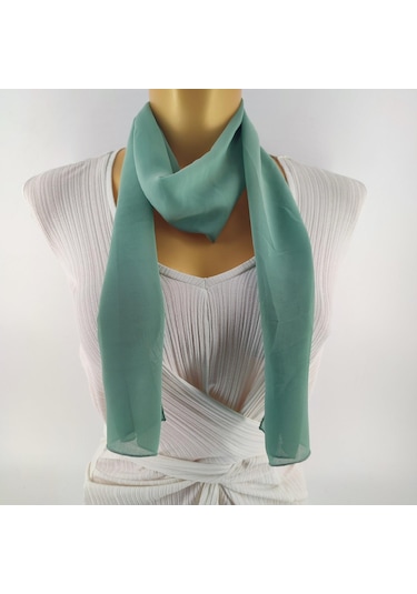 Tedz Collection Paredora Yosun Yeşili Uzun Fular Çok Renkli