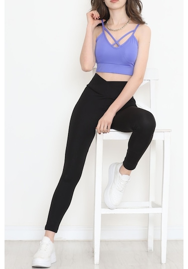 Buyers Butik - Askılı Spor Bustiyer Mavi - 9022.125. 001