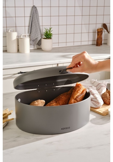 Karaca Mensa Ekmek Kutusu Gri