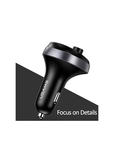 Usams Us-cc062 C11 Kablosuz Bluetooth4.2 Araç Fm Verici Mp3 Müzik Çalar İle Çift Usb Bağlantı Noktaları Siyah