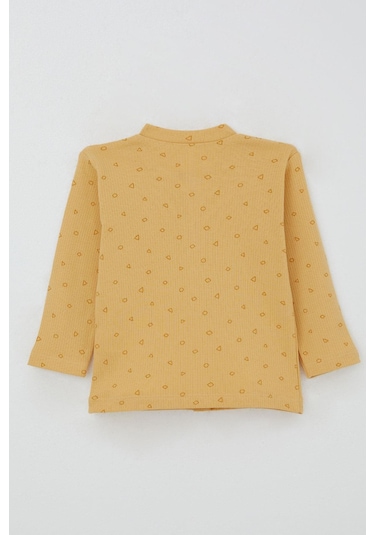 Breeze Erkek Bebek Pijama Takımı Mini Geometrik Şekiller 4 Ay-1 Yaş, Hardal Sarı Hardal Sarı