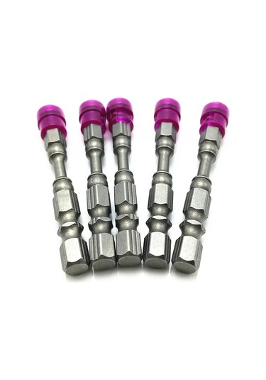 Sarı 5 Adet Ph2 Manyetik Tornavida Bit Kaymaz S2 Çelik Elektrikli Tornavida Seti 1/4 "hex Shank Tek Kafa Elektrikli El Aletleri 6671