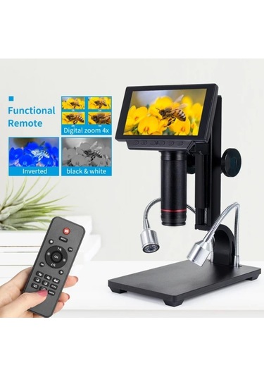 Dijital 12mp Hd/av Mikroskop Uzun Ayaklı Usb Kumandalı Endüstriyel 5 İnc Ekran Pcb Tamir Lehimleme Mikroskop