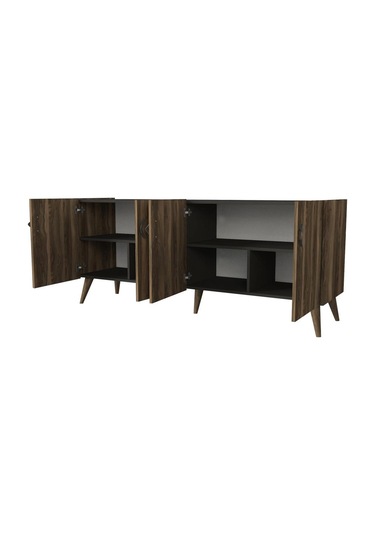 Dekorister Exclusive Wood Konsol Ceviz-Antrasit