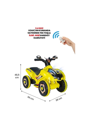 Kumandalı Akülü Araba 6 Volt 2-4 Yaş