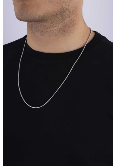 Gümüş Pazarım Silindir Model İtalyan Erkek Çelik Zincir Çok renkli