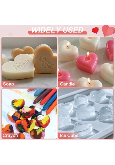 Besthome1 3'lü Kalp Şekilli Silikon Pişirme Kalıbı - Kolay Çıkarma, Fırın/buzdolabı Uyumlu Çok Renkli