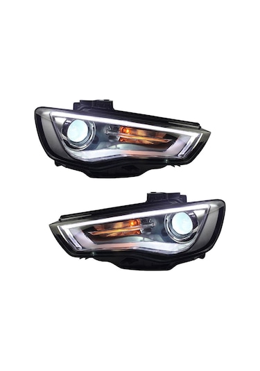 Autogp Audi A3 8v Ön Far Lambası Mercekli Dolu 2016 / 2016 Halogen Uyumlu