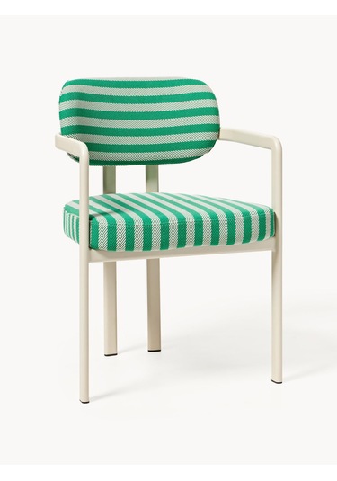 Dedar Milano X Westwing Adrien Kolçaklı Sandalye - Ekru, Lüks Kumaş Yeşil