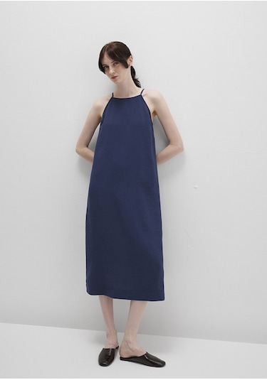 Mavi - Askılı Lacivert Elbise 1310770-70487 Lacivert
