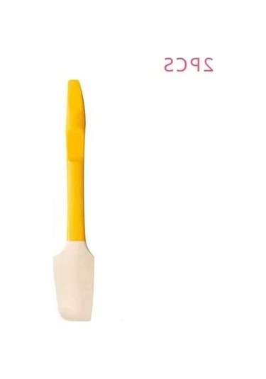 Trendooze Gaojunshop01 Sarı Silikon Spatula Kavanoz Kazıyıcı Ergonomik Sap Yapışmaz Dayanıklı Mutfak Aleti