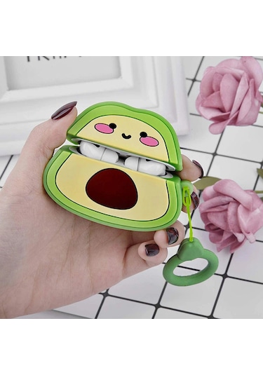 Microsonic AirPods Pro Kılıf Cartoon Figürlü Silikon Avokado