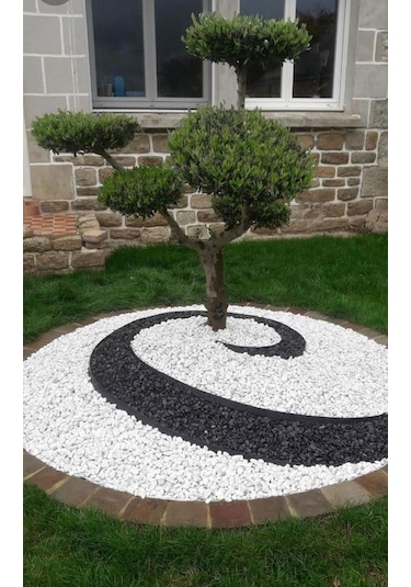 T-May Beyaz Dolomit Taşı - Bahçe Süsü, Ve Akvaryum Dekorasyonu Için Dere Çakılı 25 Kg 1-2 Cm