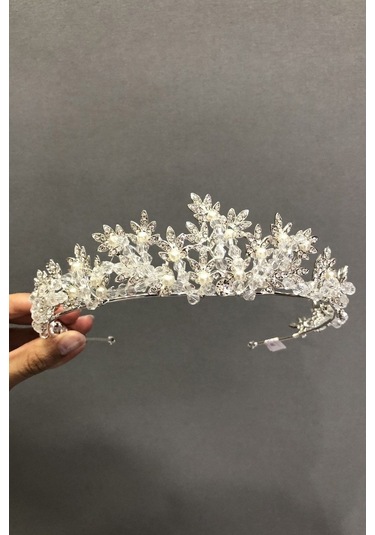 FdayAksesuar Incili Yapraklı Gelin Tacı FRDY31673
