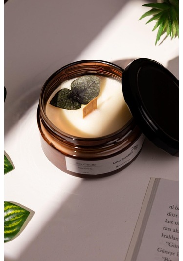 El Yapımı Bebek Pudrası Kokulu %100 Soya Wax Mumu 230ml-3219