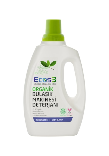 Ecos3 Organik Bulaşık Makinesi Deterjanı 60 Yıkama 2 x 750 ML