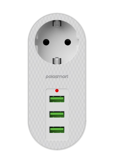 Polosmart MP11 3 Usb Li Termal Akım Korumalı Priz Beyaz