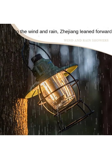 Şarj Edilebilir Led Kamp Lambası - Güçlü Aydınlatmalı Yeşil Yeşil