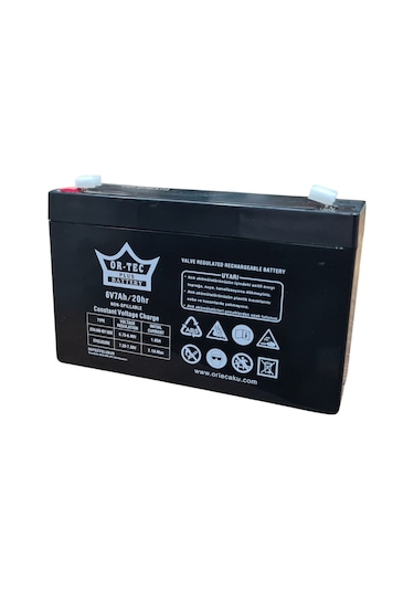 Ortec 6V 7 Ah Bakımsız Akü 2025 Üretim