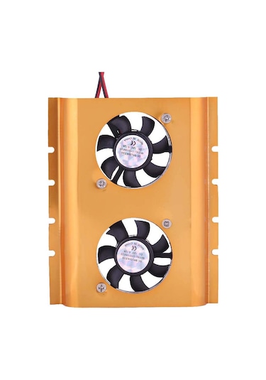 3,5" Hdd Sabit Disk Soğutucu Çift Fanlı Masa Üstü Bilgisayarlar İçin Gold