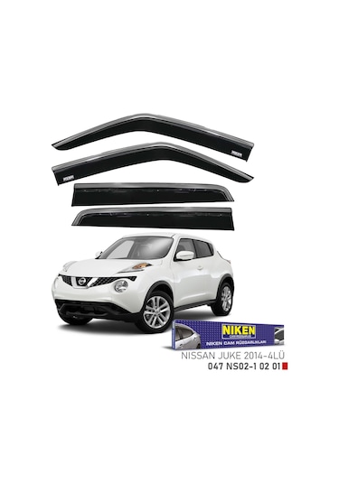 Replax Nissan Juke 2014 Sonrası Kromlu Cam Rüzgarlığı 4lü