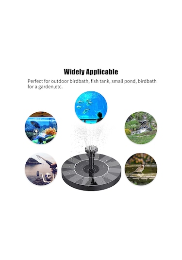 6 Nozullu 1w Serbest Daimi Su Güneş Çeşmesi Pompası