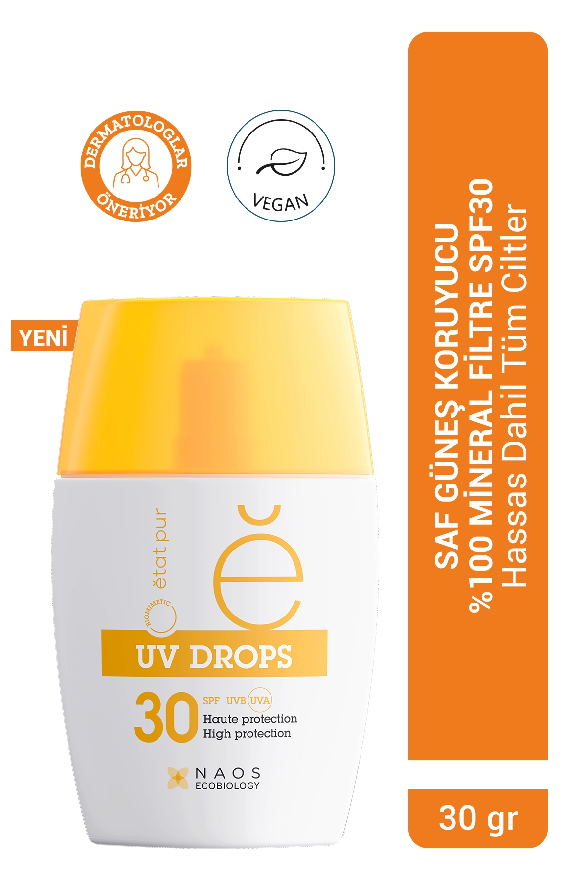 Etat Pur Uv Drops %100 Mineral Filtreli Güneş Kremi Spf30 30 G.