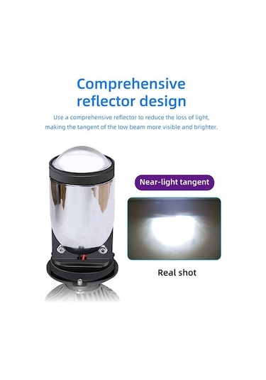 Gorgeous 60 W/çift Lamba H4 Led Mini Projektör Lens Otomobil Ampul 8000lm Dönüşüm Kiti Hi/lo Işın Far Rhd Lhd Sağ Siyah