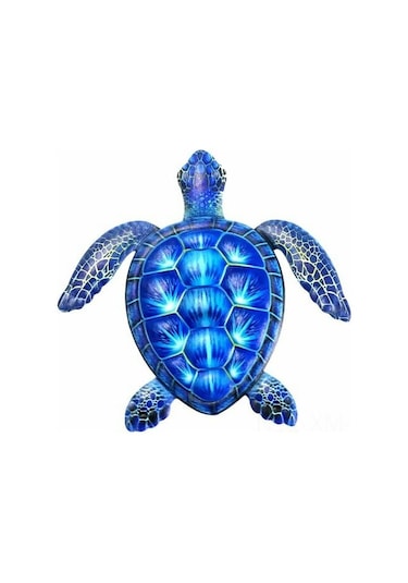 Ximistore9 Mavi Metal Kaplumbağa Duvar Dekoru - Deniz Tema Ofis/canlı Oda Zenginleyici, Kolay Asma, Uzun Ömürlü Sanatsal Dekor Diğer
