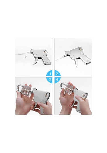 Padalink Stainless Steel Çift Taraflı Kilidi Açma Seti - Profesyonel Locksmith Araçları, 4 Açıcı Bıçak Ve Tansiyon Anahtarı İçeren Tamir Gereci