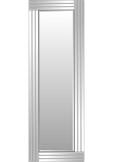 Model Line Dekoratif Desenli Bizoteli Salon Ofis Konsol Aynası 100 X 40 Gümüş 18061806433 Gümüş