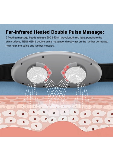 Maiyame Ems Bel Ve Karın Masaj Cihazı, Bölgesel Masaj, 5 Mod, Kırmızı Işık, 5 Saniye Isıtma, Lomber Ağrı Alıcı, Usb Ve Uzaktan Kumandalı Çok Renkli