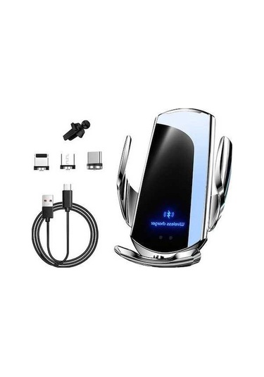 Dancemonkey 15w Manyetik Şarj Cihazı - Gümüş Otomatik Sensörlü Kablosuz Şarj GÜMÜŞ