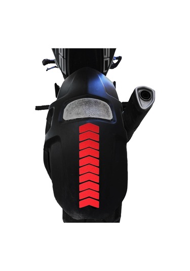 Ok Tasarımlı Reflektif Kırmızı Çamurluk Kask Sticker Çınar Extreme