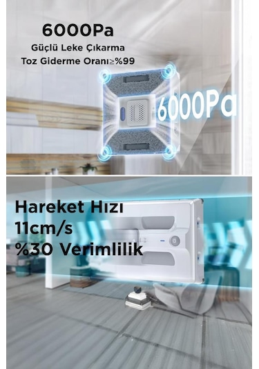 Hutt A1 Cam Silme Temizleme Robotu Beyaz