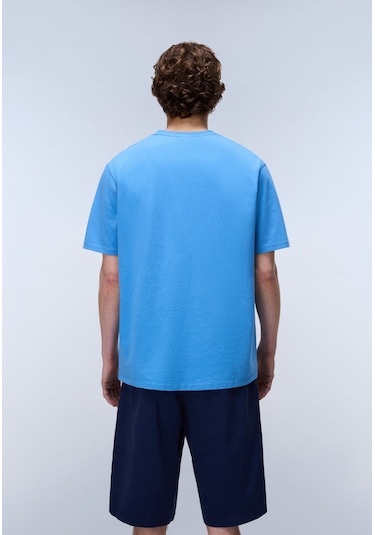 Napapijri S-badge Ss 1 Erkek T-shirt-33139 Mavi