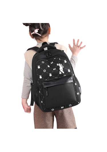 Gençler İçin Şık Ve Konforlu Okul Çantası, Ergonomik Sırt Askılı Gündelik Kullanıma Uygun Modeller Siyah