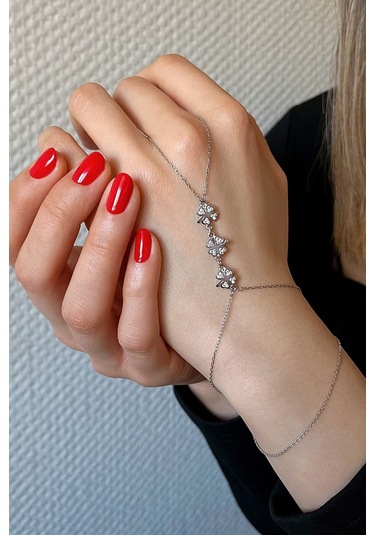 925 Ayar Gümüş Yonca Dizisi Şahmeran - 45099700 Gümüş