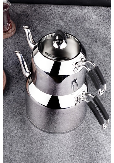 Weyne Mango Kitchen - Maxi Büyük Boy 18/10 Paslanmaz Çelik 1.6-2.5 Lt. Çaydanlık Takımı Inox