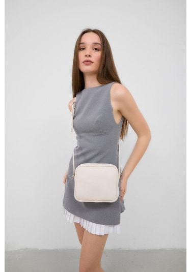 Shule Bags Lina Çapraz Çanta Krem Krem