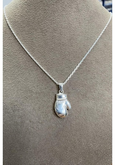 Gümüş Boks Eldiveni Erkek Kolye 55Cm Zincirli Küçük Boy Bek01K (47275223)