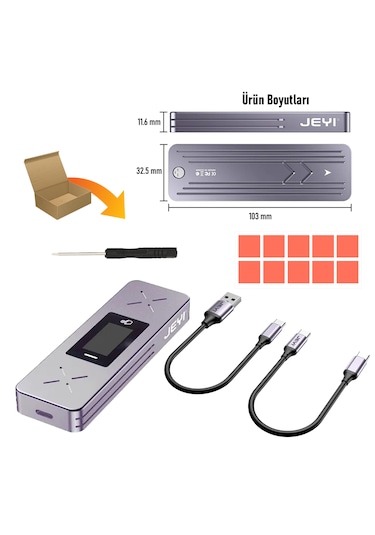 Jeyı İ9x Visual Smart Usb 3.2 Gen2 Ssd Muhafaza Kutusu